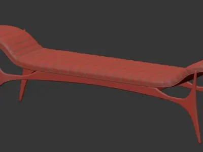 cast bench holly hunt 3D model