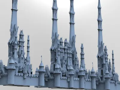 Han dynasty stylised fortress gate  3D model