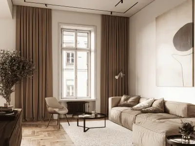 Modern classic interior 3D model