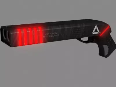 Sci-fi Shotgun Weapon 3d Model Low-poly 3D model