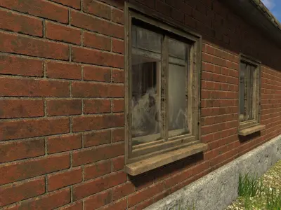 Brick Farmhouse Low-poly 3D model