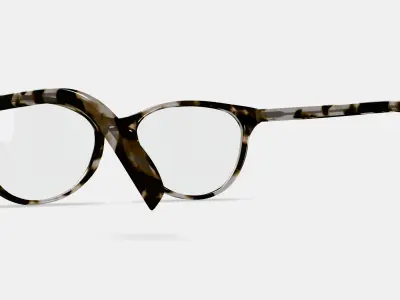 Nadia Eyeglasses in Opal Tortoise Low-poly 3D model
