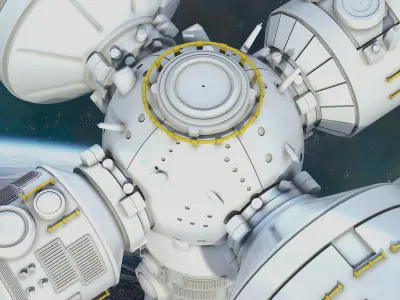 space station astronaut  shuttle 3D model