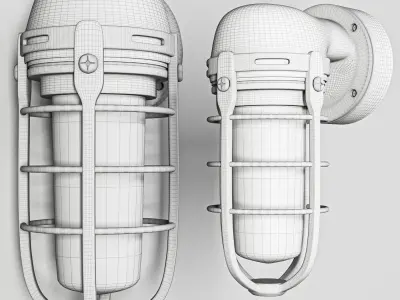 wall light for street  Low-poly 3D model