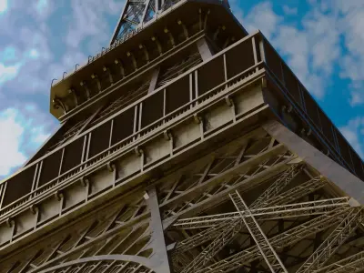 Eiffel Tower Blender TEXTURED MODEL 3D model