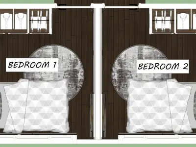 Design Bedroom Modern Low-poly 3D model