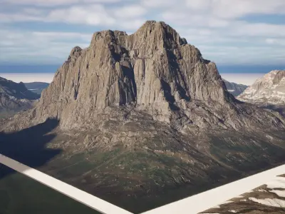 Alpine mountain pack Low-poly 3D model Low-poly 3D model