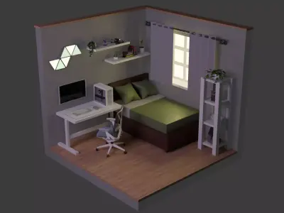 Simply Bedroom 3D model