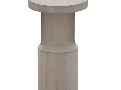 Hout End Table Crate and Barrel 3D model