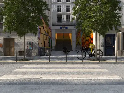 Paris Trendy Street and Place Bundle Studio license 3D model