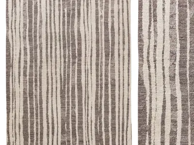 RHADA HAND-KNOTTED WOOL RUG 3D model