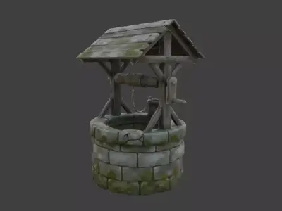 Old Stone Well Low-poly 3D model
