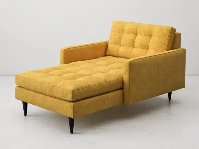 Petrie Chaise Lounge 3D model