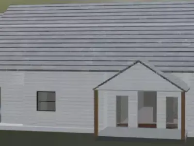 Single Story Residential House  3D model