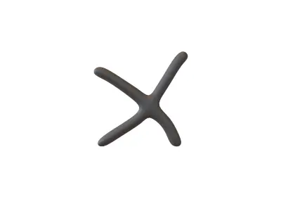Suzhou Numerals Four V1 001 Low-poly 3D model