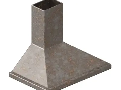Rusty Kitchen Chimney 3D model