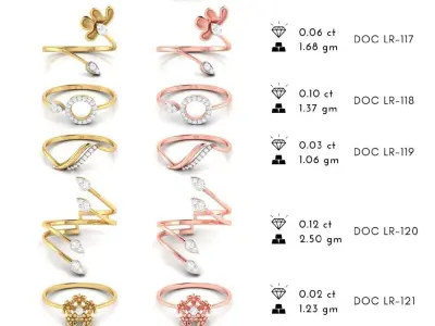 Light WT Rings 3DM Files-Check Description 3D print model