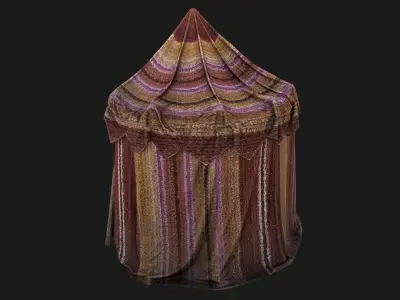 Fair Tent Market Stall  Low-poly 3D model