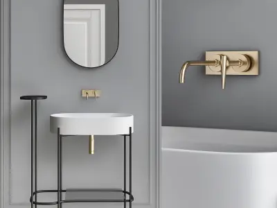 Washbasins Furniture 3d model collection 10 pieces 3D Model Pack