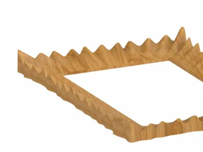 Carved picture frame STL 3D model 138