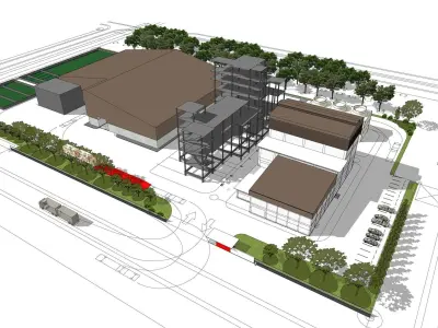 Factory layout -02 3D model