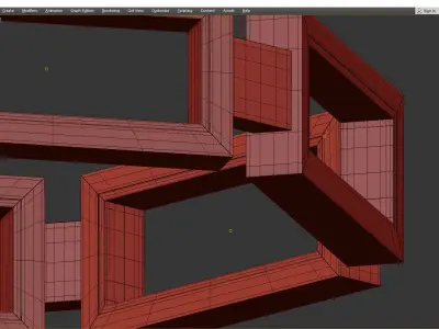 MIES CHANDELIER Low-poly 3D model