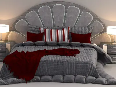Modern Bed for bedroom 3D model