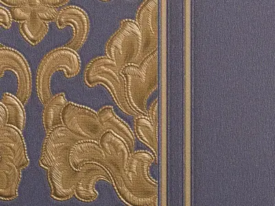 Royal Gold Stripe Damask Wallpaper Texture