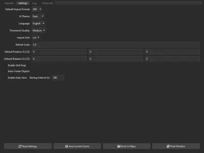 Advanced Kitbash Importer for Maya Low-poly 3D model