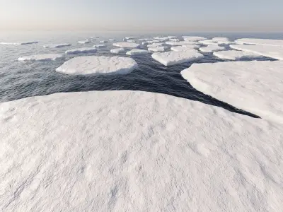 Glacier low poly ice cube Low-poly 3D model