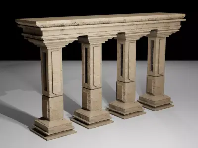 Pillars of ancient greece Low-poly 3D model