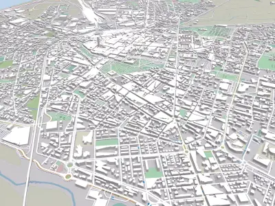 Cityscape Novara Italy 3D model