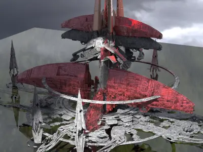 The Wraith hive Deepsea facility anvil  3D model