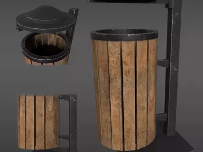 Street Bin 3D model