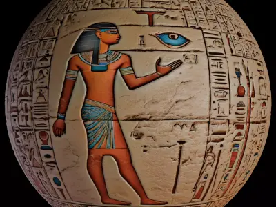Ancient Egypt Hieroglyphs - VOL 3 - 5  PBR Texture