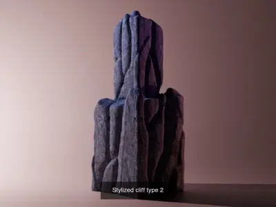 Stylized cliffs triple pack--NONE-AI