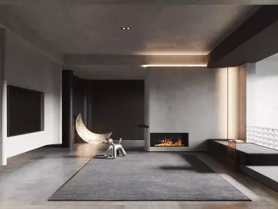    villa interior scenes 3D model buy