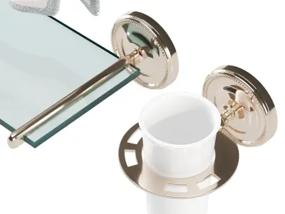 Devon and Devon Antique Georgian Bathroom Accessories Set 3D model