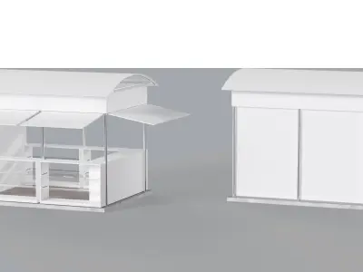Kiosk Low-poly 3D model