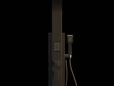 Klipen Anneta Black Shower Panel 3D model