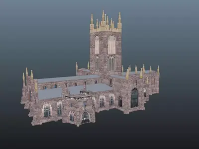 St Laurences Church Low Poly Low-poly 3D model