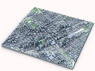 Part of Montreal Quebec Canada 3D model
