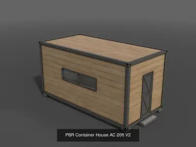 PBR Container House AC 3D Model Pack