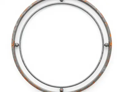 Rustic Metal Ring Structure Model Pack Low-poly 3D model