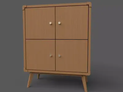 Hendrick 2 Door Chest Low-poly 3D model