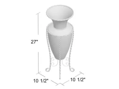 Cissell Metal Floor Vase 3D model