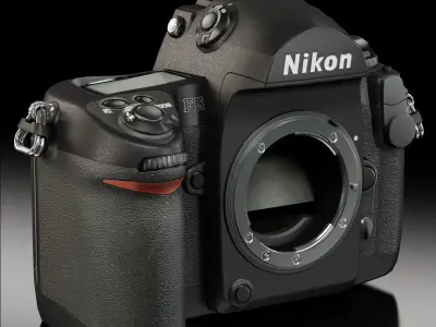 Nikon F6 Body 35mm film SLR camera Low-poly 3D model