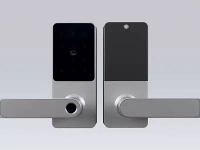 Biometric Digital Door Lock Low-poly 3D model