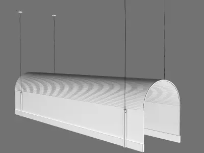 Tunnel - Suspended lamp Low-poly 3D model