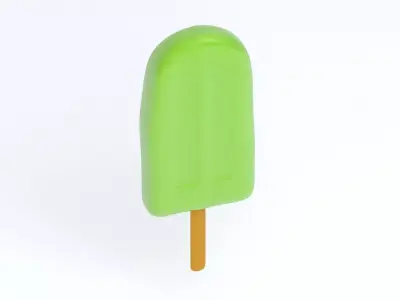 Ice Cream Bar Green 3D model